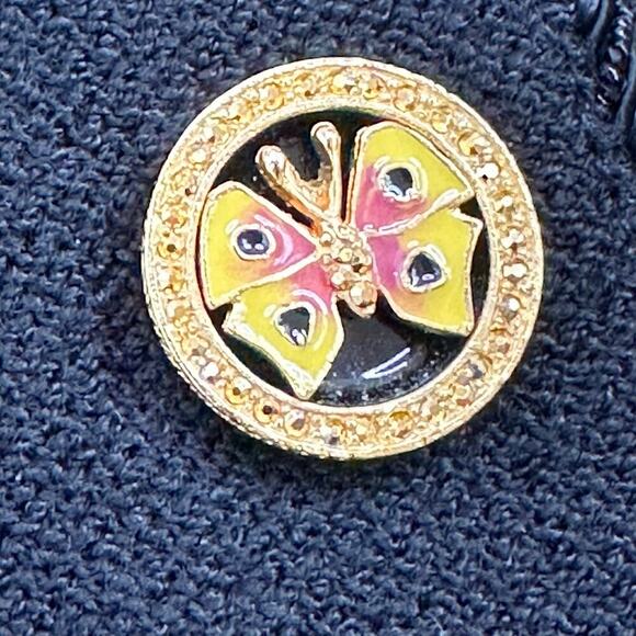 Vintage 1990’s Steve Fabrikant Collection Swing Sweater with Brass Buttons. - Picture 3 of 11